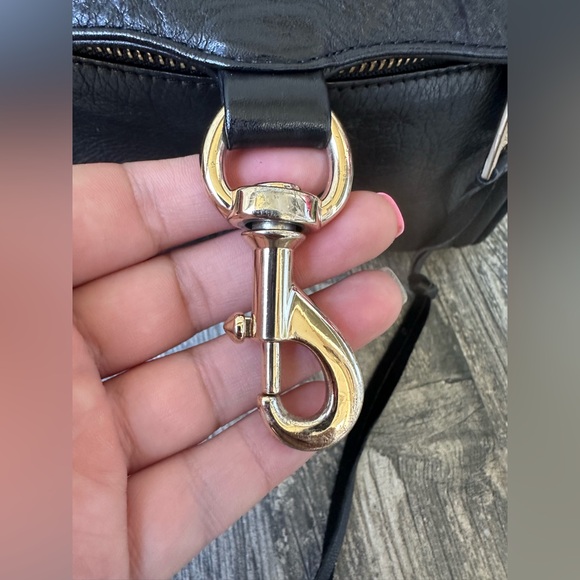 Rebecca Minkoff MAC Leather Black and Gold Handbag ONLY - Picture 14 of 17